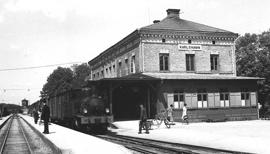 Karlshamns station omkring 1940