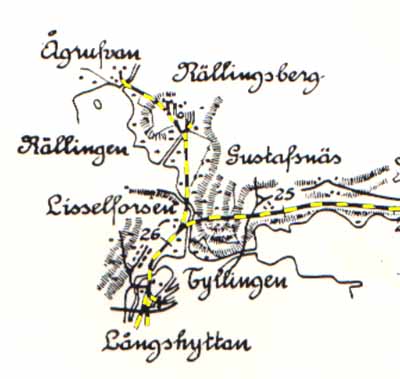 Railway map Långshyttan BLJ