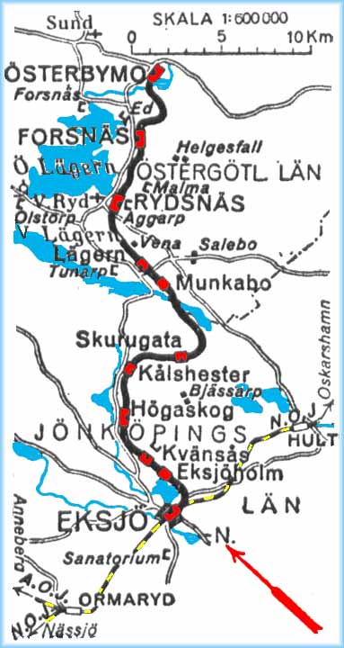Map EÖJ, Eksjö - Österbymo Järnväg