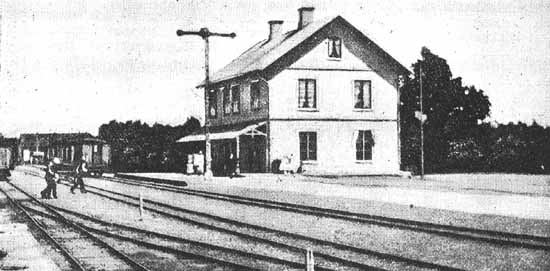 Klintehamn station in the beginning of the 1920.