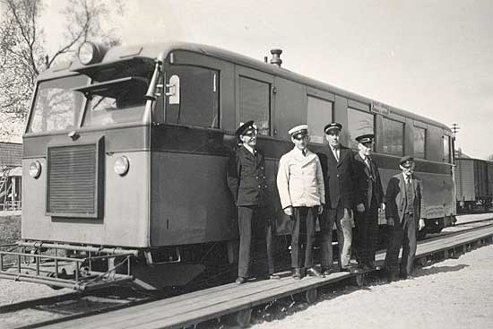 Railcar at Urshult year 1940