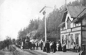 Tågmöte i Brötjemark 1910