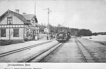 Bunn 1910. JGJ lok 5 med persontåg