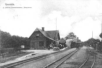 Ankommande persontåg från Jönköping Östra, omkring 1900.