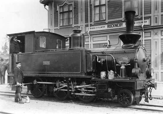 KBJ engine No 1 at Rockneby station year 1900