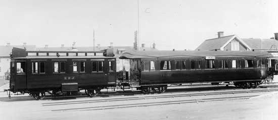 KBJ railcar No 40 at Kalmar Västra year 1926