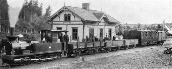 Engine No. 1 "KÖPING" at the old station in Riddarhyttan