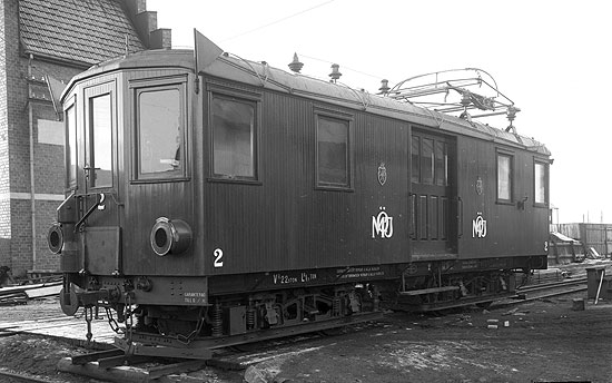 Leveransfoto, ellok nummer 2, hos tillverkaren ASJ i Linköping 1915