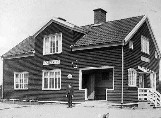Österstads station cirka 1915.