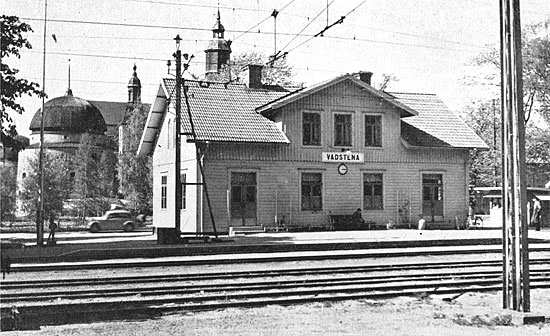 Stationshuset i Vadstena renoverades i slutet av 1930-talet.