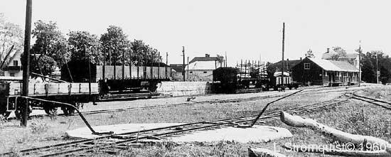 Bergsjö station och bangård. Norra Hälsinglands Järnväg, NHJ