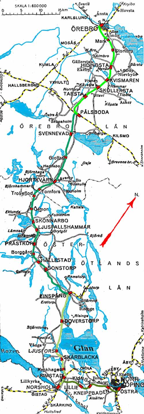 Map NÖJ Norra - Östergötlands Järnvägar