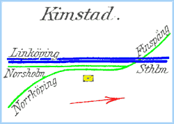 Track plan at Kimstad