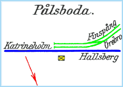 plan-drawing over the tracks at Pålsboda
