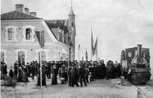 Borgholm station. Opening of BBJ year 1906