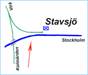 Situationsplan över anslutning till SJ i Stavsjö