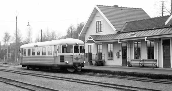 Braås station year 1978. Railcar Yp 888