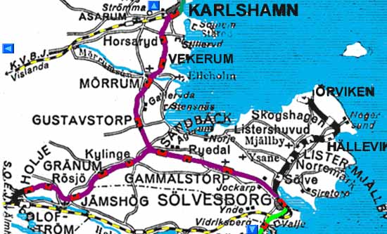 Karta, map, WBlJ, Västra Blekinge Järnväg