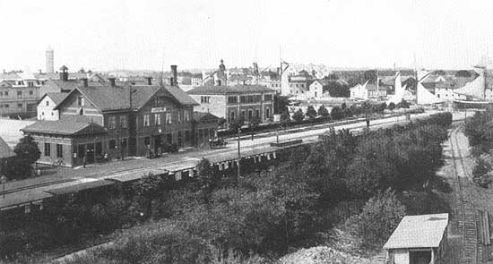 Lidköpings station year 1920