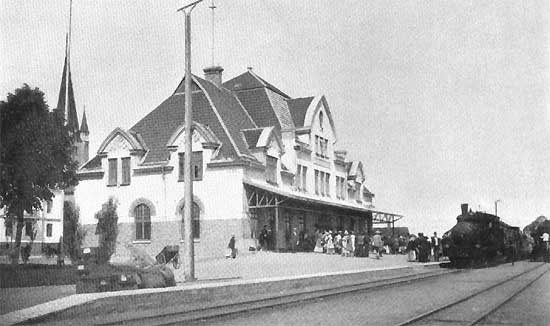 Mariestad new station building year 1924