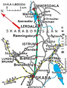 Map STJ, Skara - Timmersdala Järnväg