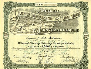 Aktiebrev VSBJ