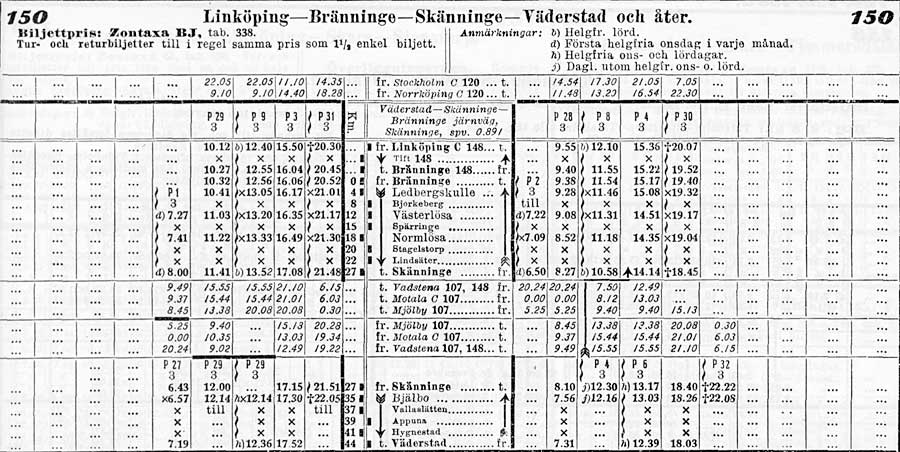 Timetable VSBJ